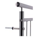 Französischer Balkon Geländer Edelstahl für Fensterbreite von 2340 bis 2450 mm