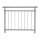 Französischer Balkon Geländer Edelstahl für Fensterbreite von 2340 bis 2450 mm