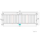 Französischer Balkon Geländer Edelstahl für Fensterbreite von 2460 bis 2570 mm