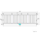 Französischer Balkon Edelstahl für Fensterbreite von 2580 bis 2690 mm