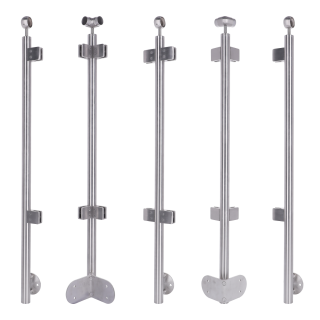 Glasgeländer Edelstahl Pfosten Seitenmontage