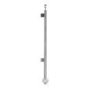 Glasgeländer Edelstahl Pfosten Seitenmontage Anfangs- / Endpfosten Links mit Wandabstands 30 mm