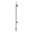 Glasgeländer Edelstahl Pfosten Seitenmontage Anfangs- / Endpfosten Links mit Wandabstands 30 mm