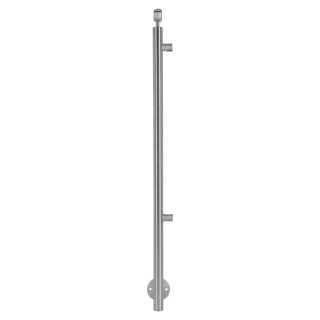Balkongeländer Pfosten Edelstahl Seitenmontage mit Plattenhalter Anfangs- / Endpfosten Links 30 mm