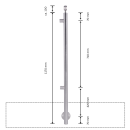 Edelstahlgeländer mit senkrechten Streben