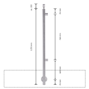 Edelstahlgeländer mit senkrechten Streben