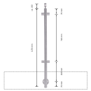 Edelstahlgeländer mit senkrechten Streben