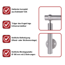 Geländer Edelstahl V2A senkrechte Streben seitliche Montage, Länge 3410 mm mit Seitenabstand 30 mm