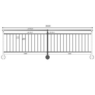 Geländer Edelstahl V2A senkrechte Streben