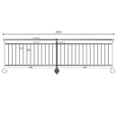 Geländer Edelstahl V2A senkrechte Streben