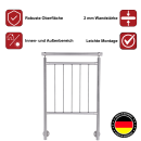 Geländer Edelstahl V2A senkrechte Streben seitliche Montage, Länge 4900 mm mit Seitenabstand 30 mm
