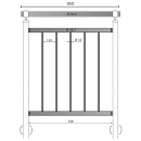 Geländer Edelstahl V2A senkrechte Streben