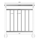 Geländer Edelstahl V2A senkrechte Streben
