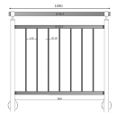Geländer Edelstahl V2A senkrechte Streben