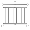 Geländer Edelstahl V2A senkrechte Streben