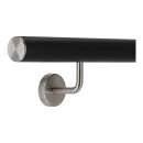 Handlauf_Edelstahl_42,4mm_schwarz_pulverbeschichtet_gewinklte_Halter_gerade_Kappe