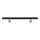 Handlauf Edelstahl schwarz Ø 42,4mm gewinkelte Edelstahlhalter, Länge 90 cm mit 2 Halter und gerade Kappe