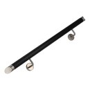 Handlauf_Edelstahl_42,4mm_schwarz_pulverbeschichtet_gewinklte_Halter_gewoelbte_Kappe