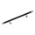 Handlauf Edelstahl schwarz Ø 42,4mm gewinkelte Edelstahlhalter, Länge 450 cm mit 5 Halter und schräges Endstück