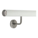 Handlauf Edelstahl Ø 42,4mm weiß pulverbeschichtet mit gewinkelte Edelstahl Halter