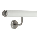 Handlauf Edelstahl Ø 42,4mm weiß pulverbeschichtet mit gewinkelte Edelstahl Halter