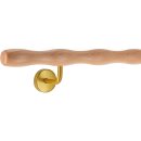 Holz Handlauf Buche wellenförmig Ø 42 mm gewinkelte Edelstahl Handlaufhalter - Turnstab, Gmynastikstab, Ergo-Stab & Fingertrainer