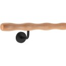 Holz Handlauf Buche wellenförmig Ø 42 mm gewinkelte Edelstahl Handlaufhalter - Turnstab, Gmynastikstab, Ergo-Stab & Fingertrainer