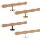 Holz Handlauf Buche wellenförmig Ø 42 mm gerade Edelstahl Handlaufhalter - Turnstab, Gmynastikstab, Ergo-Stab & Fingertrainer