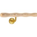 Holz Handlauf Esche wellenförmig Ø 42 mm gewinkelte Edelstahl Handlaufhalter - Turnstab, Gmynastikstab, Ergo-Stab & Fingertrainer