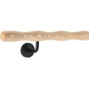 Holz Handlauf Esche wellenförmig Ø 42 mm gewinkelte Edelstahl Handlaufhalter - Turnstab, Gmynastikstab, Ergo-Stab & Fingertrainer