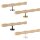 Holz Handlauf Esche wellenförmig Ø 42 mm gerade Edelstahl Handlaufhalter - Turnstab, Gmynastikstab, Ergo-Stab & Fingertrainer
