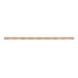 Holz Handlauf Eiche wellenförmig Ø 42 mm gewinkelte Edelstahl Handlaufhalter, Länge 100 cm ohne Halter
