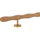 Holz Handlauf Eiche wellenförmig Ø 42 mm gerade Edelstahl Handlaufhalter - Turnstab, Gmynastikstab, Ergo-Stab & Fingertrainer