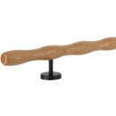 Holz Handlauf Eiche wellenförmig Ø 42 mm gerade Edelstahl Handlaufhalter - Turnstab, Gmynastikstab, Ergo-Stab & Fingertrainer