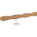 Holz Handlauf Eiche wellenförmig Ø 42 mm gerade Edelstahl Handlaufhalter - Turnstab, Gmynastikstab, Ergo-Stab & Fingertrainer