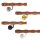 Holz Handlauf Mahagoni wellenförmig Ø 42 mm gewinkelte Edelstahl Handlaufhalter - Turnstab, Gmynastikstab, Ergo-Stab & Fingertrainer