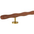 Holz Handlauf Mahagoni wellenförmig Ø 42 mm gerade Edelstahl Handlaufhalter - Turnstab, Gmynastikstab, Ergo-Stab & Fingertrainer
