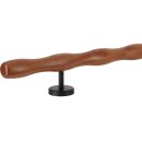 Holz Handlauf Mahagoni wellenförmig Ø 42 mm gerade Edelstahl Handlaufhalter - Turnstab, Gmynastikstab, Ergo-Stab & Fingertrainer
