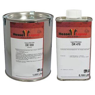 Hesse Lignal 2K Treppenlack Modu-PUR Möbellack Holzlack Klarlack Parkettlack Schichtlack - 1 kg Glänzend