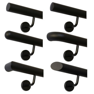 Konfigurator Edelstahl Handlauf - Farbe Schwarz in Ø 33,7 mm