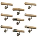 Konfigurator Holz Handlauf - Holzart Ahorn lackiert in Ø 35 mm