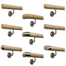 Konfigurator Holz Handlauf - Holzart Ahorn lackiert in Ø 50 mm