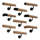 Konfigurator Holz Handlauf - Holzart Buche lackiert in Ø 50 mm