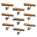 Konfigurator Holz Handlauf - Holzart Eiche lackiert in Ø 50 mm