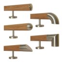 Konfigurator Holz Handlauf - Holzart Eiche lackiert in Ø 50 mm