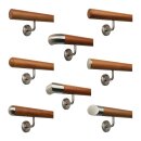 Konfigurator Holz Handlauf - Holzart Kambala lackiert in Ø 42 mm