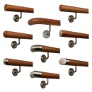 Konfigurator Holz Handlauf - Holzart Kirschbaum lackiert in Ø 42 mm