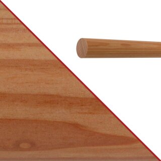 Konfigurator Holz Handlauf - Holzart Lärche lackiert in Ø 42 mm