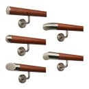 Konfigurator Holz Handlauf - Holzart Mahagoni lackiert in Ø 42 mm