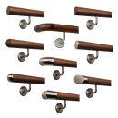 Konfigurator Holz Handlauf - Holzart Nussbaum lackiert in...